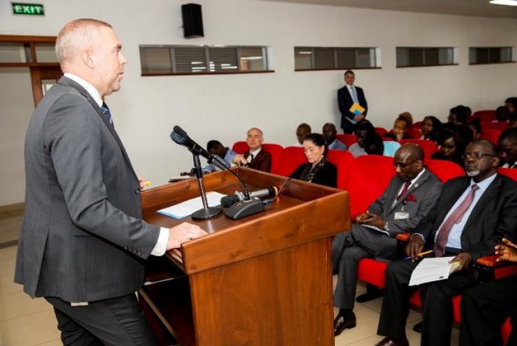 Michael Hjelmaker, Sweden's Head of Mission to Kenya at the Study in Europe fair 